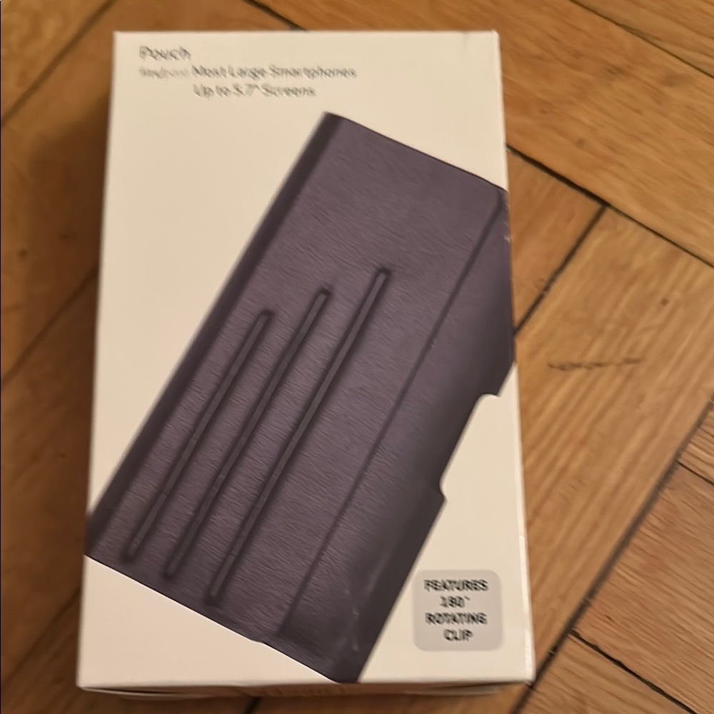 Black Pouch Phone Case with Rotating Clip